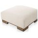 June Oatmeal Performance Fabric Upholstered Square Ottoman