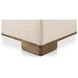 June Oatmeal Performance Fabric Upholstered Square Ottoman