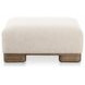 June Oatmeal Performance Fabric Upholstered Square Ottoman