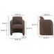Mesto Dark Brown Upholstered Dining Chair