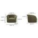 Thora Dark Green Upholstered Lounge Chair