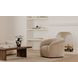 Thora Beige Upholstered Lounge Chair