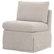 Fable Beige Upholstered Slipcover Dining Slipper Chair