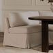 Fable Beige Upholstered Slipcover Dining Chair and Half