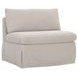 Fable Beige Upholstered Slipcover Dining Chair and Half