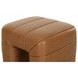 Verity Tan Leather Upholstered Stool