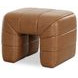Verity Tan Leather Upholstered Stool