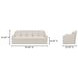 Rialto White Performance Fabric 90" Sofa