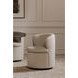 Dane Oatmeal Performance Fabric Upholstered Swivel Dining Chair