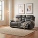 Oberon Dark Gray Double 77" Reclining Loveseat with Center Console