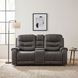 Oberon Dark Gray Double 77" Reclining Loveseat with Center Console