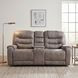 Oberon Grayish Brown 77" Double Reclining Loveseat with Center Console