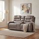 Oberon Grayish Brown 77" Double Reclining Loveseat with Center Console