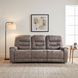 Oberon Grayish Brown 87" Double Reclining Sofa