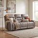 Oberon Grayish Brown 87" Double Reclining Sofa
