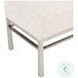 Aventura Frosted Nickel Upholstered Bench