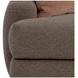 Cameron Brown Upholstered Swivel Chair with Pillow