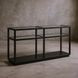 Glaze Onyx Rectangular Glass Top Console Table