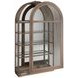 Medley Brown Arch 1 Sliding Door Curio Cabinet with LED Lighting