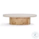 Tanner Natural Burl and Cream Ash Coffee Table