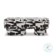 Lena Black and White Jacquard Bench
