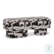 Lena Black and White Jacquard Bench