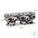 Lena Black and White Jacquard Bench