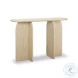 Clementine Faux Travertine Console Table