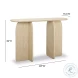 Clementine Faux Travertine Console Table