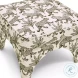 Raji Cream Leopard Jacquard Ottoman
