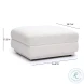 Perry Cream Chenille Modular Ottoman