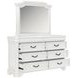 Lyndhurst Vintage White Rectangular Dresser Mirror