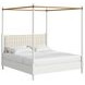 Haven Warm White Upholstered Canopy Poster Bedroom Set