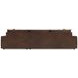 Nest Brown Leather Modular Sectional with Chaise and Pillows