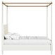 Haven Warm White Upholstered Canopy Poster Bedroom Set