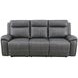 Gaston Gray 88" Manual Reclining Sofa with Drop-Down Console