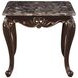 Constantine Cherry Rectangular Marble Top End Table
