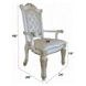 Vendome Cream Upholstered Executive Office Chair with Nailhead Trim