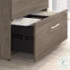 Office 500 Modern Hickory 36" 2 Drawer Lateral File Cabinet With Hutch