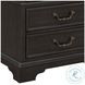 Hickory Creek Brown Velvet 3 Drawer Nightstand