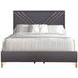 Symmetry Gray King Upholstered Panel Bed
