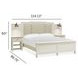 Silverwillow Egg Shell White and Cream Queen Upholstered Wall Panel Bed with 2 Nightstand and USB Charging