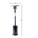 Solara Hammered Black Outdoor Standing Heater