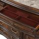 Bella Notte Mahogany Brown 9 Drawer Marble Top Dresser