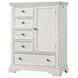 Olivia Brushed White 5 Drawer Chifferobe