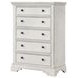 Olivia Brushed White 5 Drawer Chest
