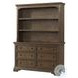 Olivia Rosewood Hutch and Bookcase with 3 Shelves