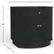 Olivia Black 1 Drawer Nightstand