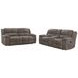 Buster Cabot Stone 90" Manual Reclining Sofa with USB Charging
