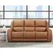 Belmont Lyric Caramel Leather 89" Zero Gravity Power Reclining Sofa with USB Charging